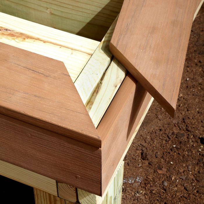 mitered composite deck ends