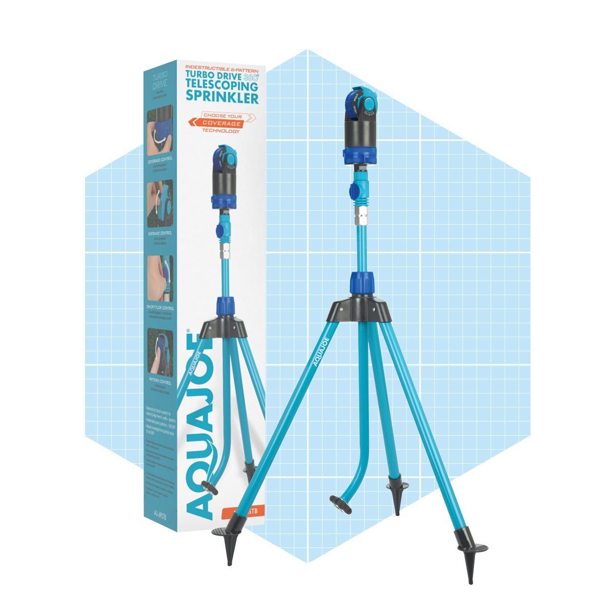 Aqua Joe Aj Pattern Hd Sprinkler Mister Metal Tripod Base Ecomm Walmart.com
