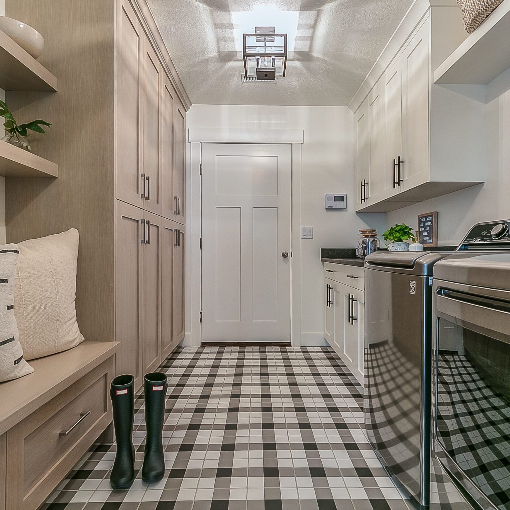 Immaculate mudroom and laundry room