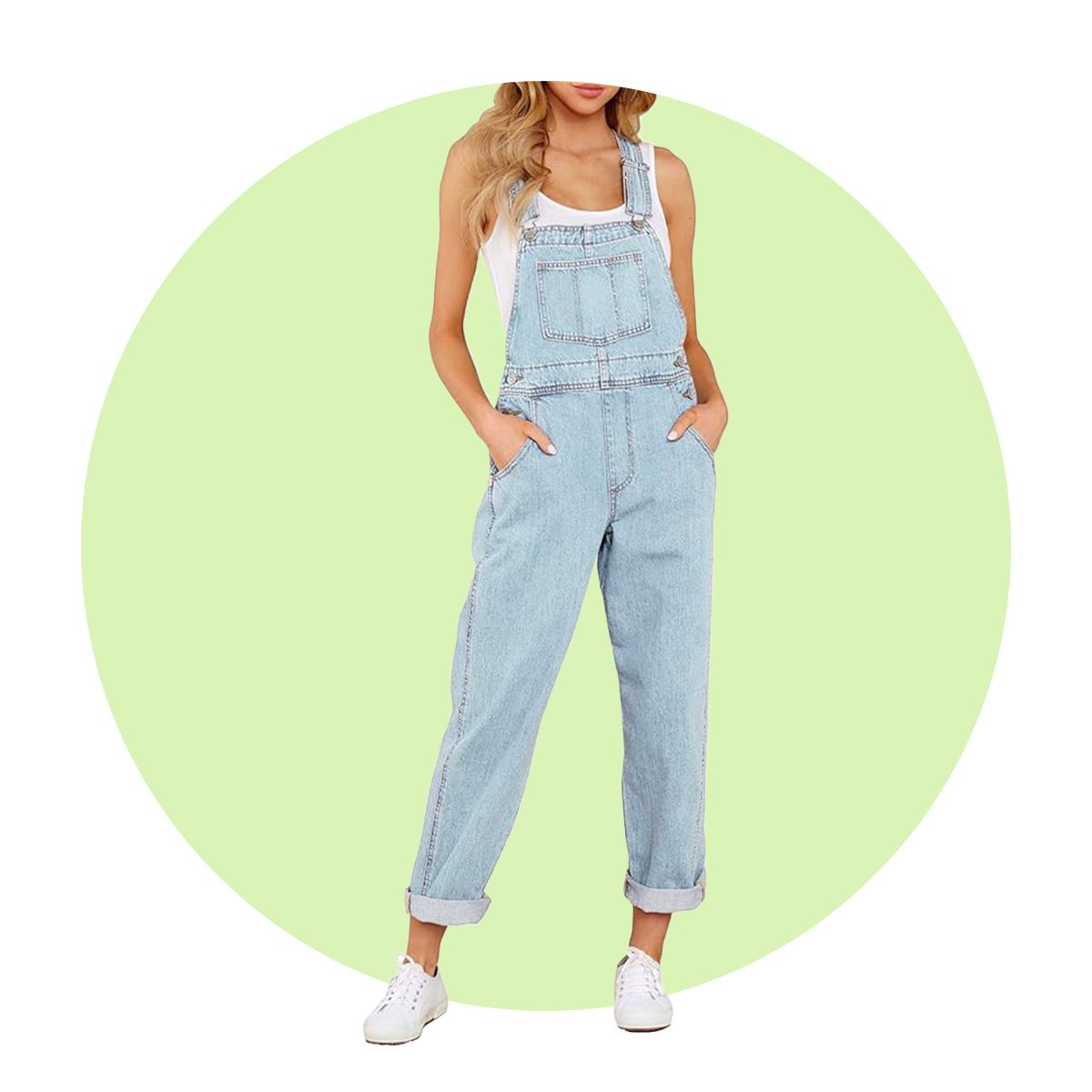 Luvamia Women's Casual Stretch Adjustable Denim 